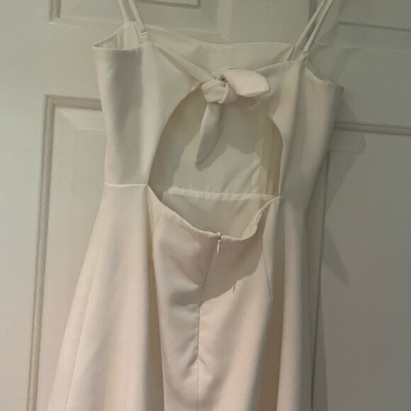 NWOT French connection size xxs us 2 white mini dress sweetheart neck tie back - Picture 11 of 12